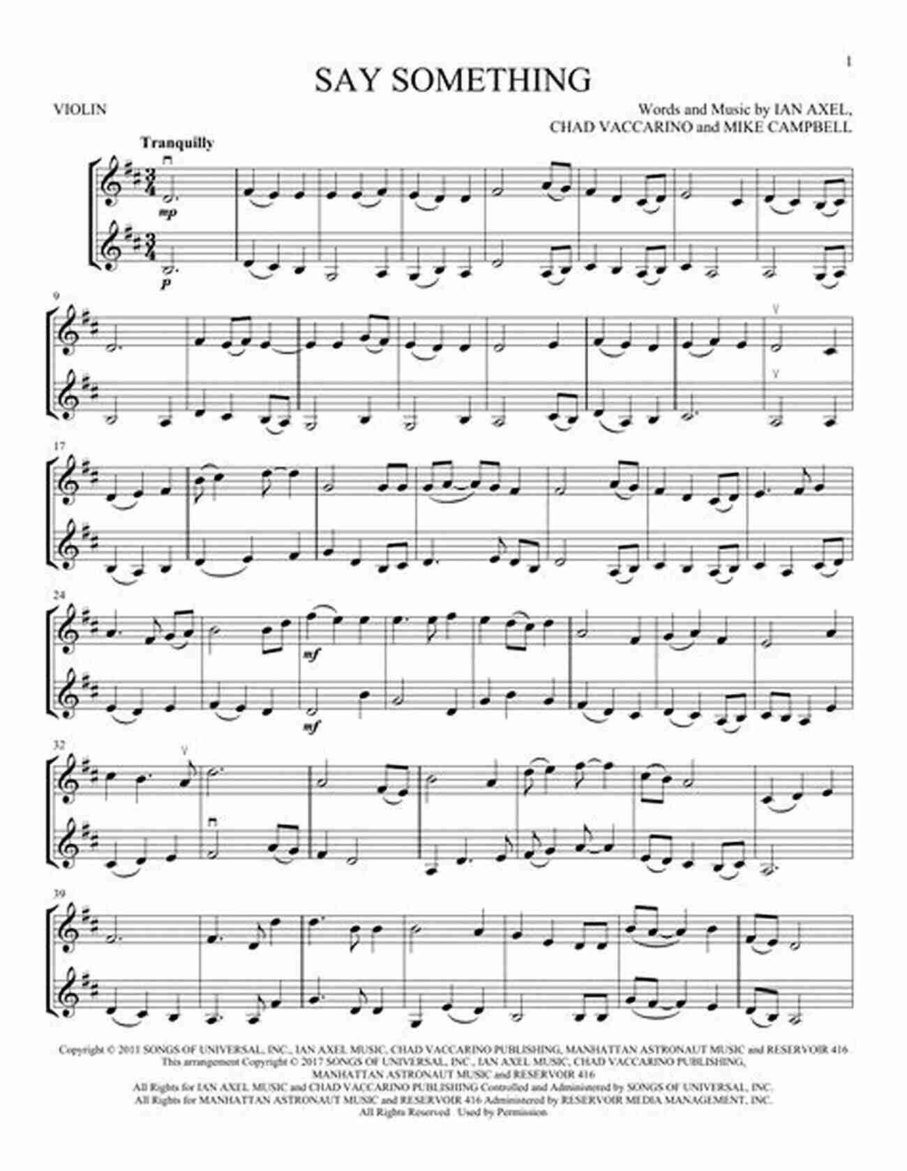 A Great Big World Say Something Sheet Music For Alto Sax 101 Popular Songs For Alto Sax (SAXOPHONE)