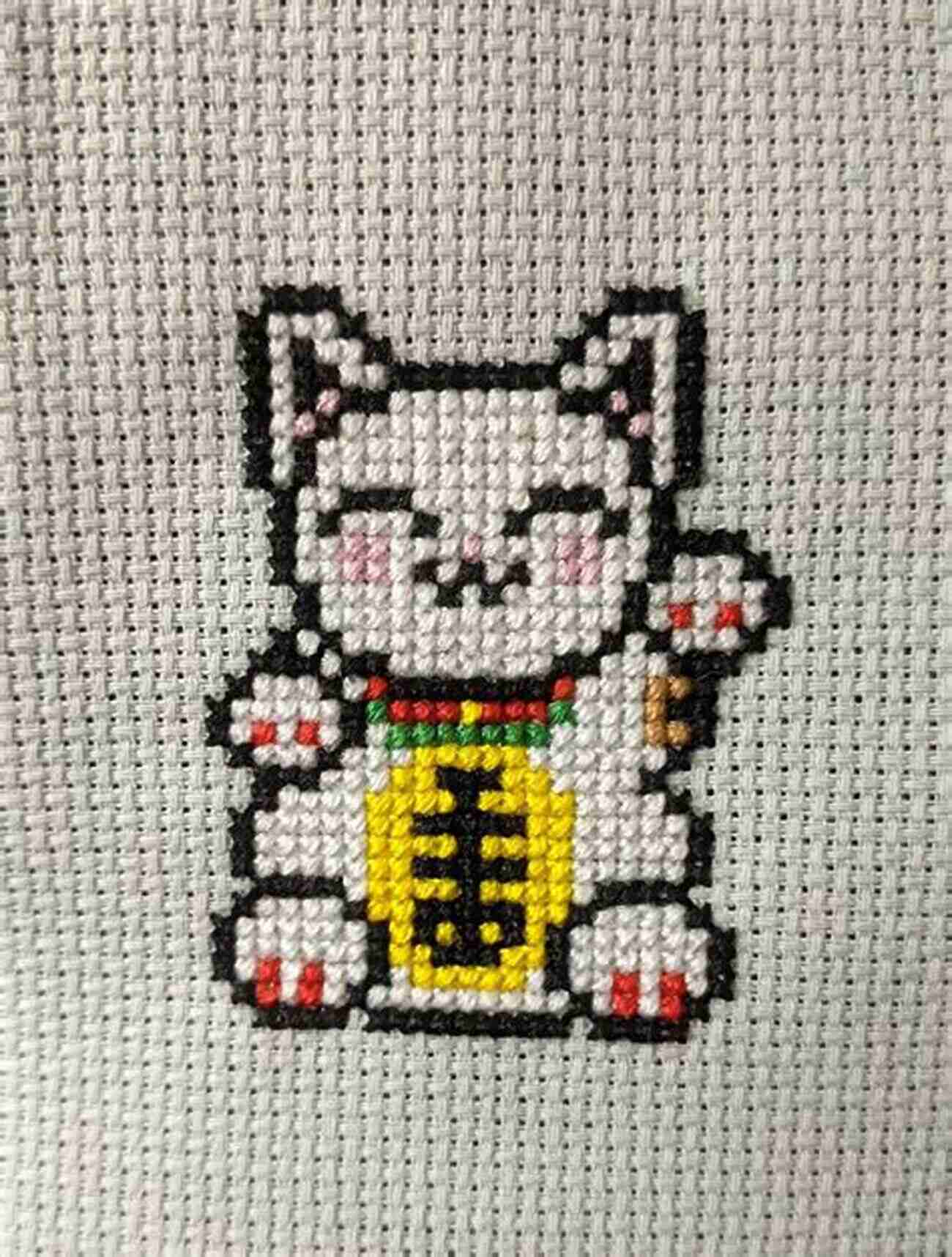 Adorable And Prosperous Lucky Cat Cross Stitch Pattern Lucky Cat Cross Stitch Pattern