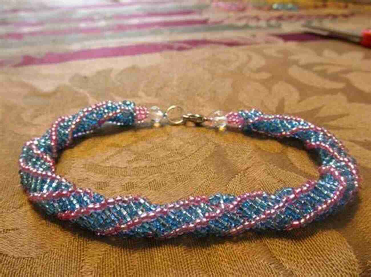 African Helix Bracelet With A Twisted Rope Pattern A Beaded Romance: 26 Beadweaving Patterns And Projects For Gorgeous Jewelry