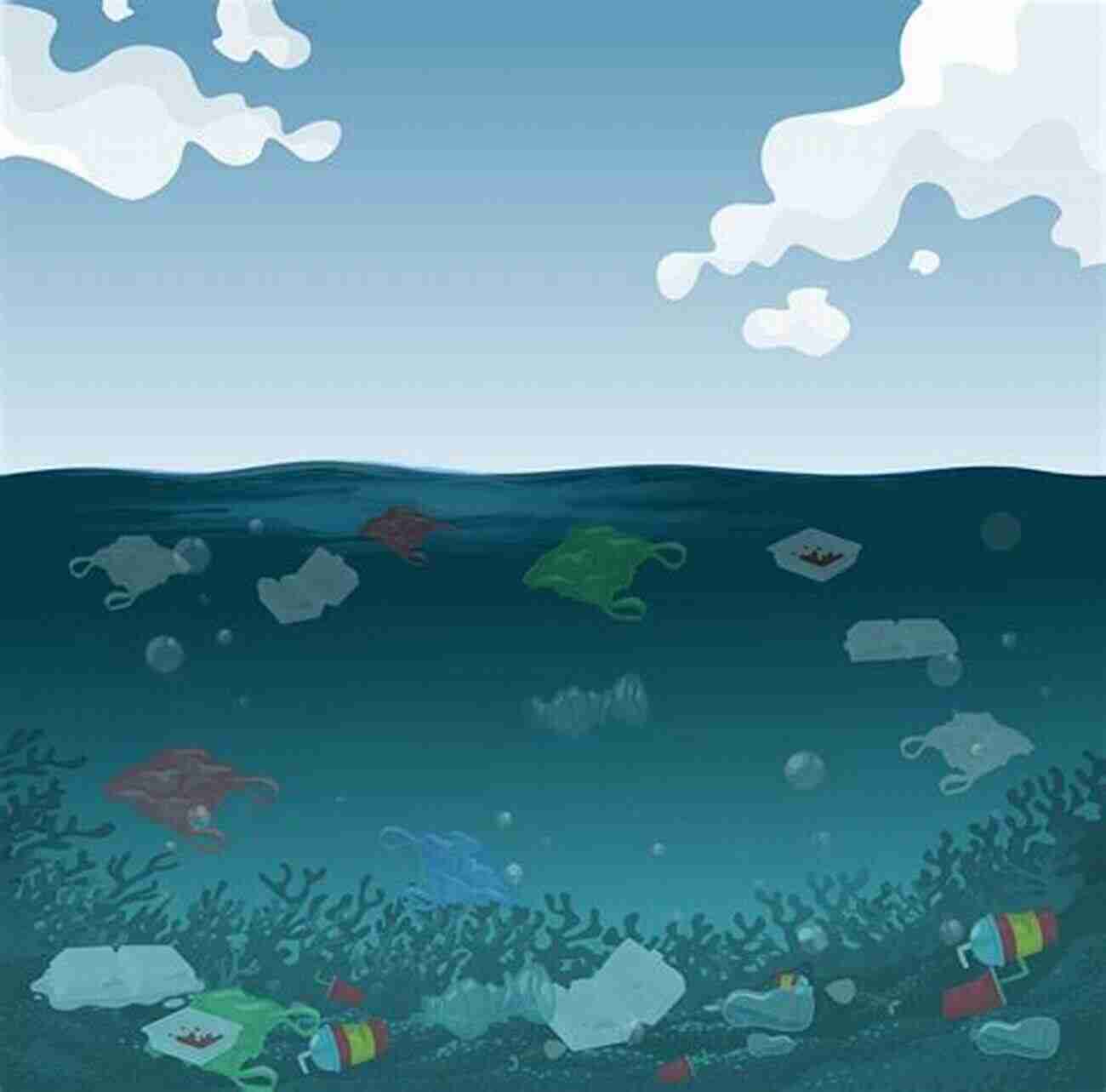 An Illustration Depicting The Detrimental Effects Of Pollution In The Ocean. Under The Sea: A Junior Scientist S Story Guide To Sharks And Other Marine Life