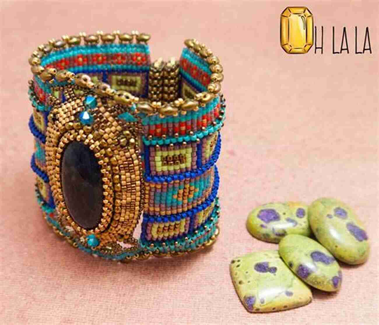 Beaded Cuff Bracelet With Intricate Beadwork A Beaded Romance: 26 Beadweaving Patterns And Projects For Gorgeous Jewelry