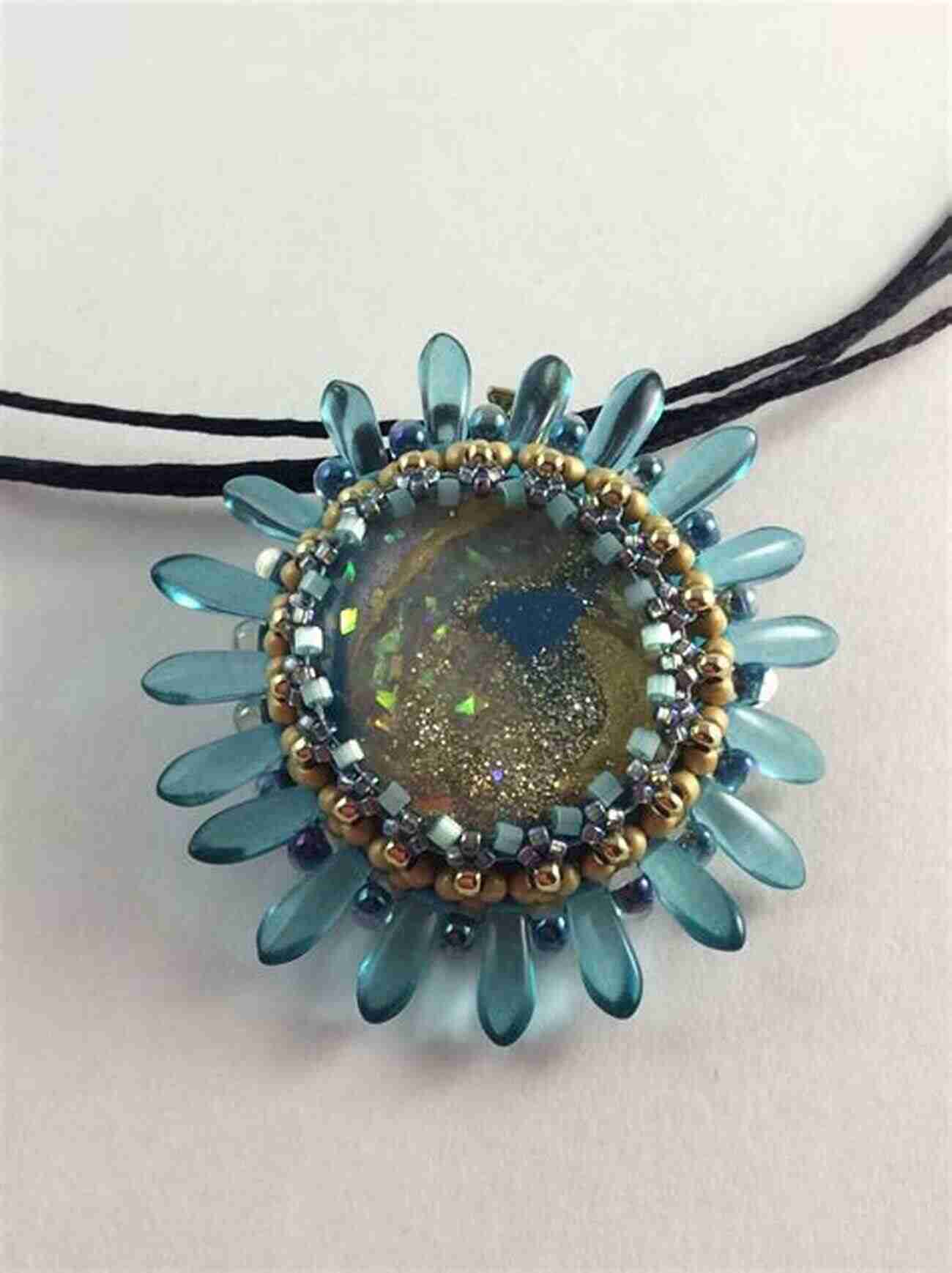 Bezeled Cabochon Pendant With Intricate Beadwork A Beaded Romance: 26 Beadweaving Patterns And Projects For Gorgeous Jewelry