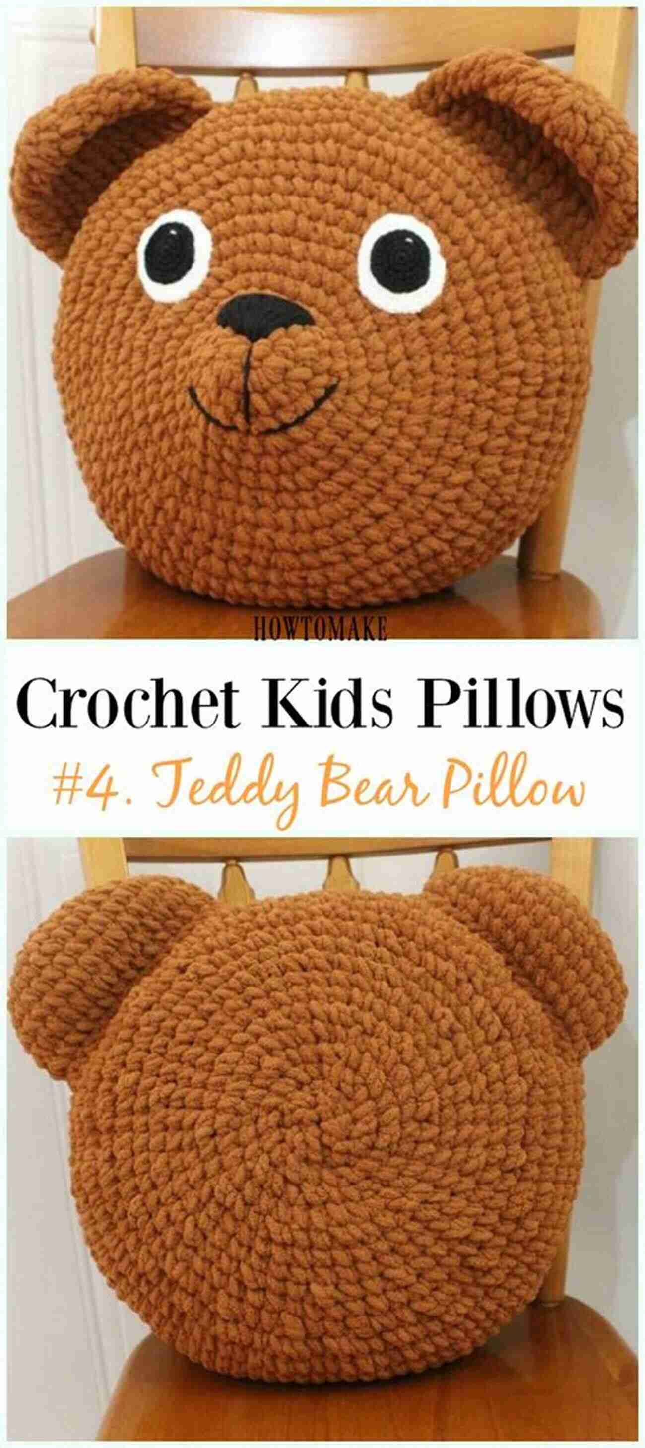 Crochet Teddy Bear Fun Animal Pillows: 9 Huggable Friends To Stitch For Little Ones (Crochet)