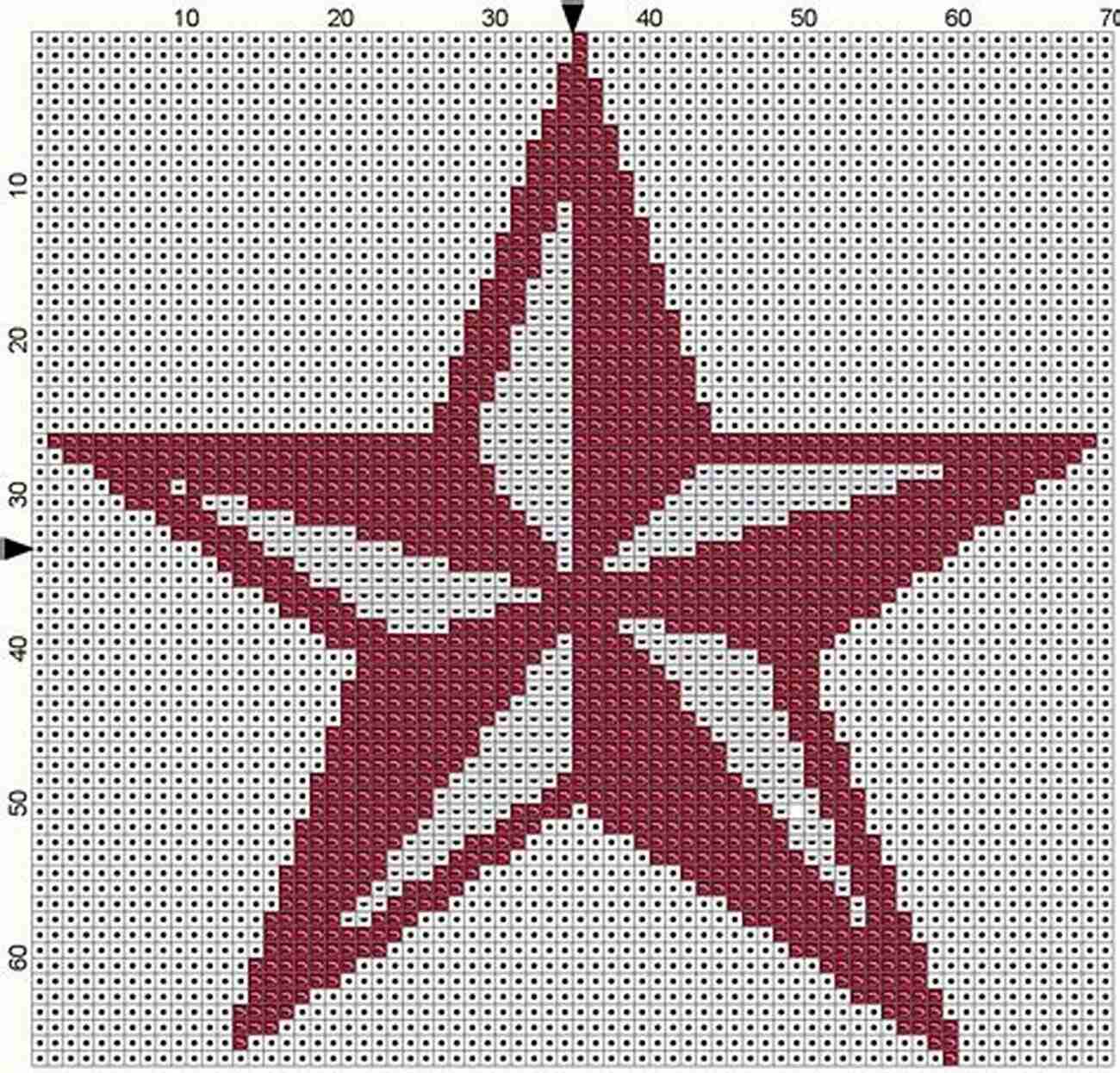 Detail Of The Texas Star Cross Stitch Pattern Intricate Stitch Patterns With Vibrant Colors Texas Star Cross Stitch Pattern