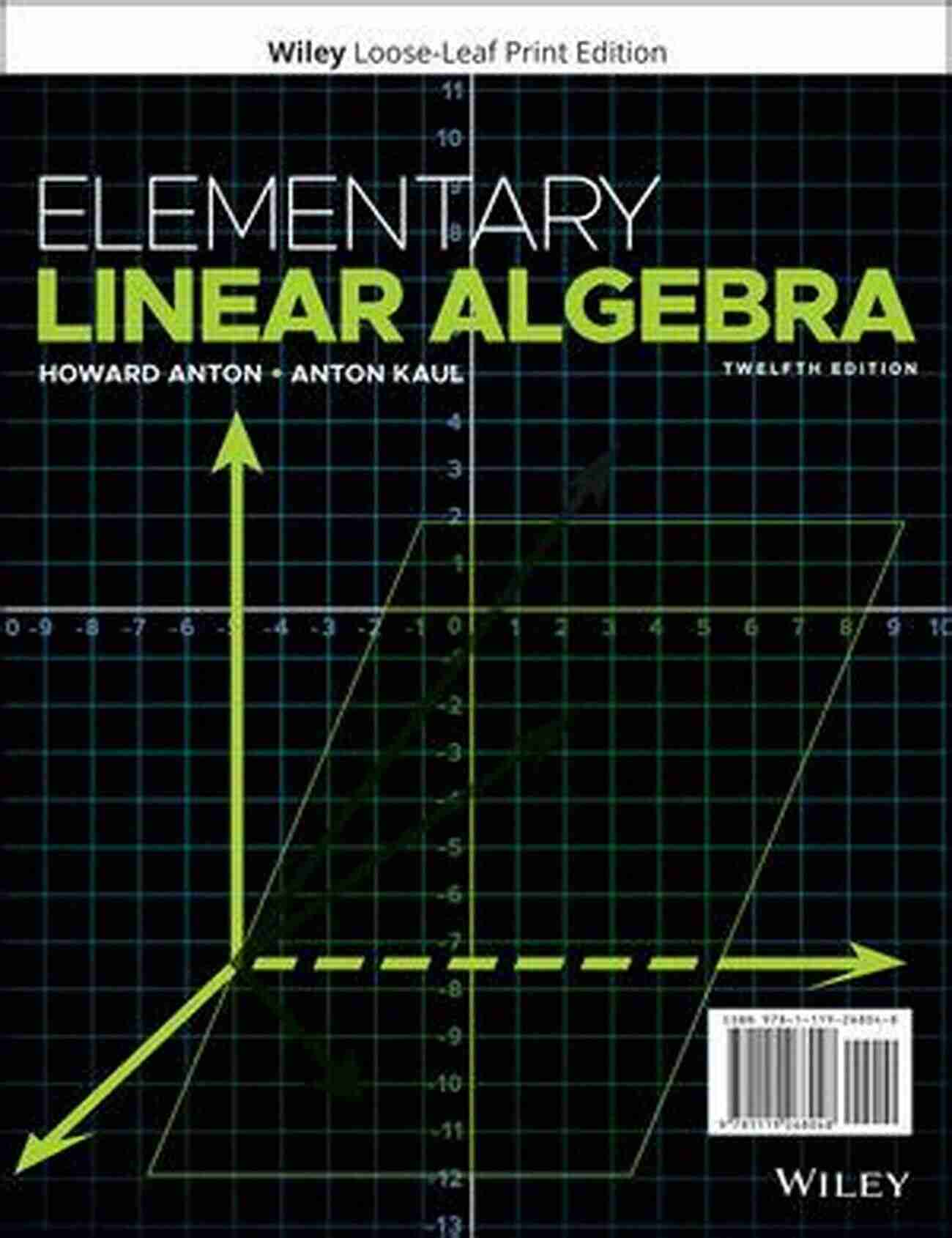 Elementary Linear Algebra 12th Edition Cover Elementary Linear Algebra 12th Edition