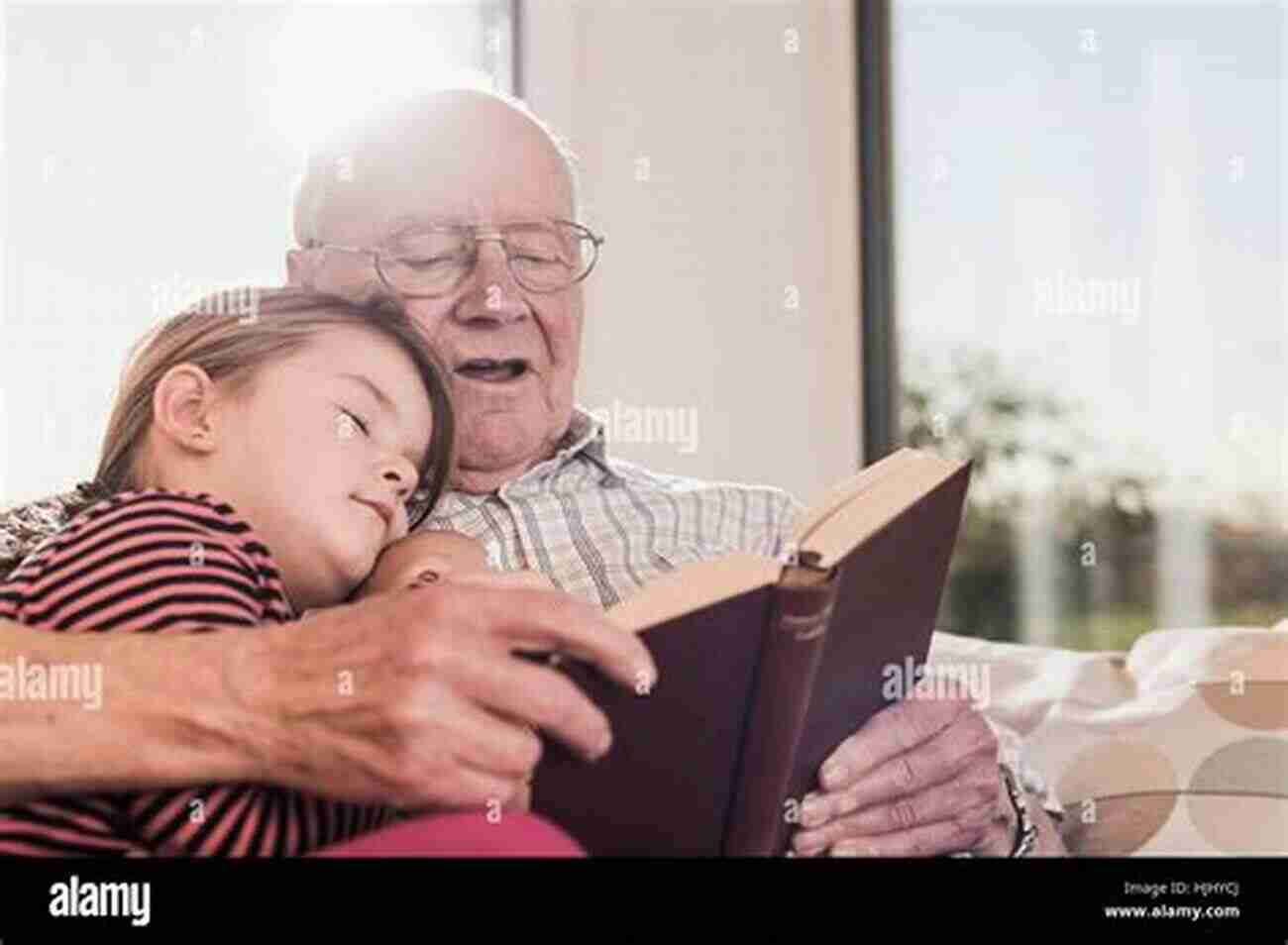 Grandpa Reading A Bedtime Story To His Granddaughter Over Grandpa S Shoulder: Short Stories: A Family Of 12: The Growing Up Years (Over Grandpa S Shoulder: Stories From The Past 1)