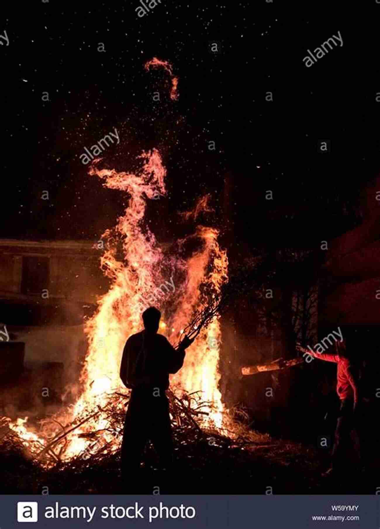 Illustration Of The Poganuc People Gathering Around A Bonfire In Their Village Poganuc People : Their Loves And Lives (Illustrated)