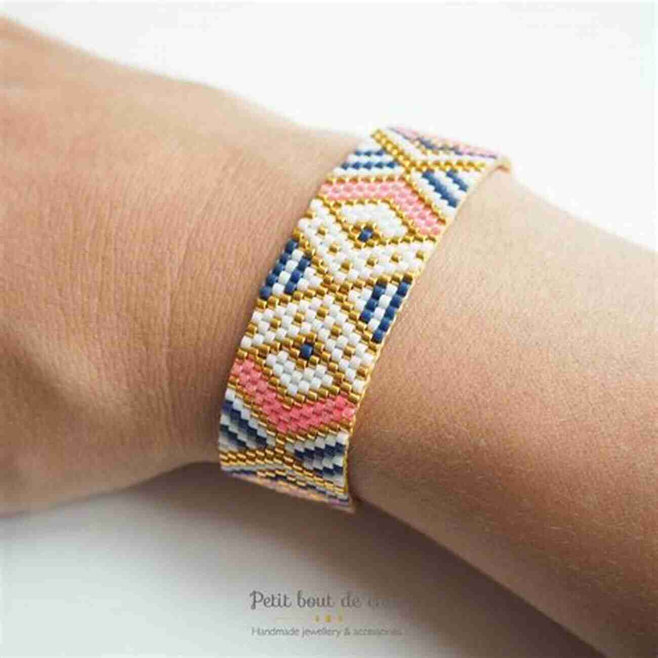 Peyote Stitch Bracelet With Intricate Geometric Pattern A Beaded Romance: 26 Beadweaving Patterns And Projects For Gorgeous Jewelry