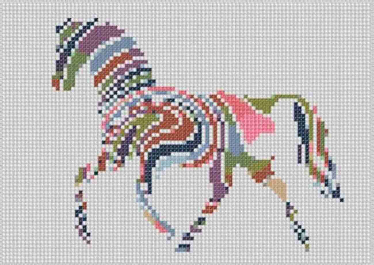 Rainbow Horse Cross Stitch Pattern Get Ready To Embark On A Colorful Journey Rainbow Horse Cross Stitch Pattern