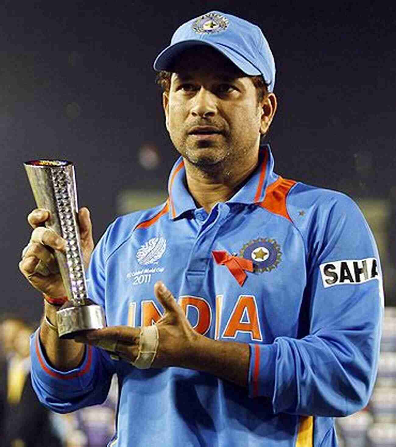 Sachin Tendulkar Posing With His Cricketing Accolades The 12th Man: An Indian Cricket Fan S Journey From 1983 To The New Millennium