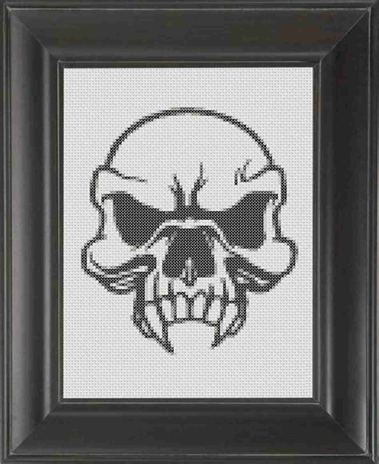 Skull Fangs Cross Stitch Pattern A Captivating Design Of A Skull With Fangs, Perfect For Crafters With A Passion For Intriguing Artwork. Skull Fangs Cross Stitch Pattern