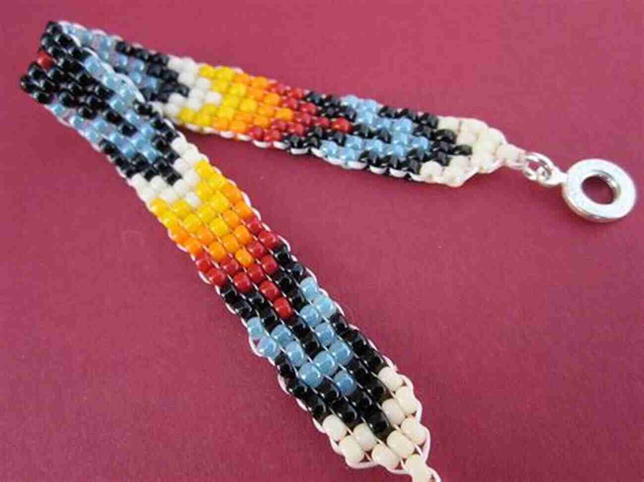 Square Stitch Bracelet The Beaded Bracelet: Beadweaving Techniques Patterns For 20 Eye Catching Projects