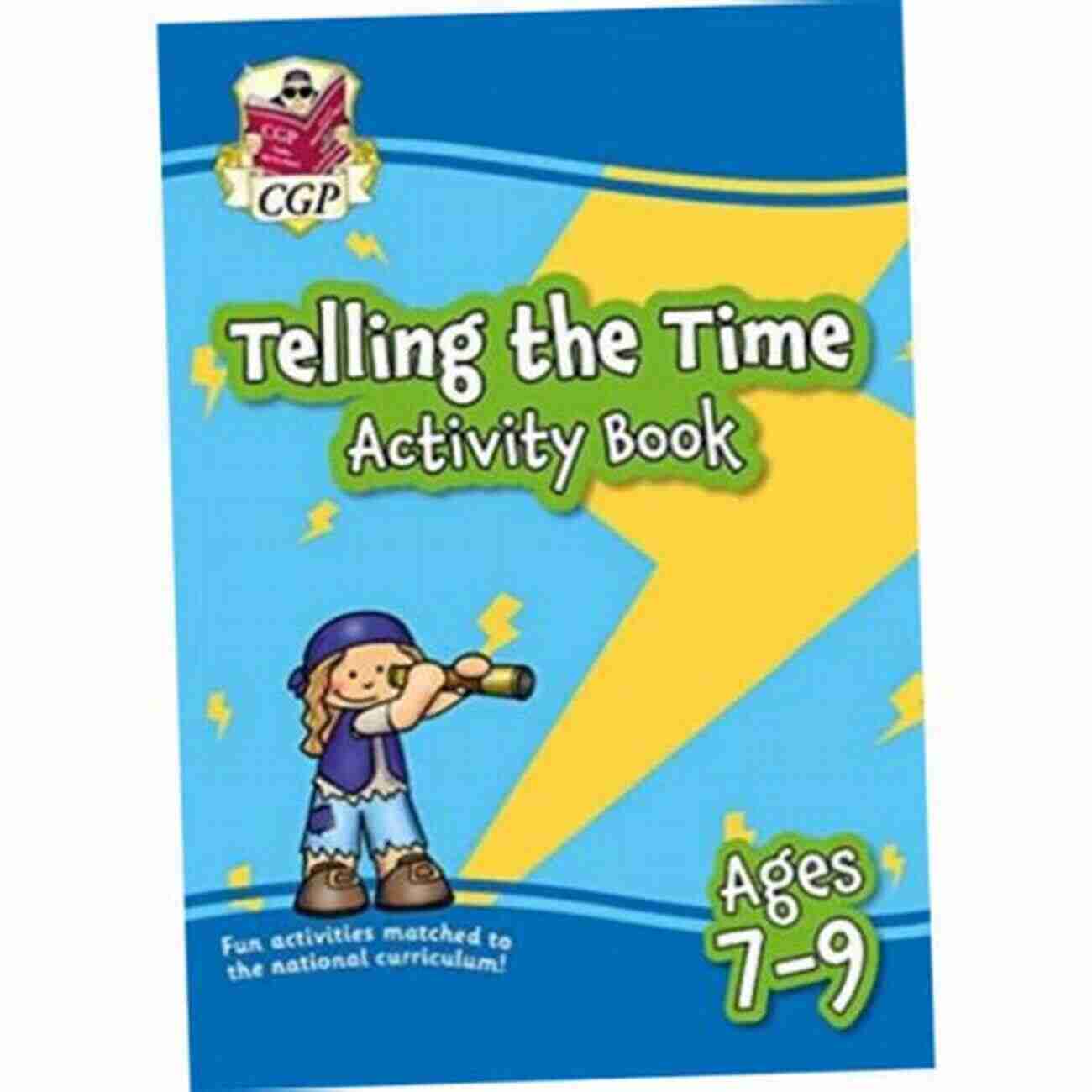 Telling The Time Activity For Ages CGP Home Learning A Young Boy Happily Pointing At A Clock With An Expression Of Excitement On His Face. Telling The Time Activity For Ages 5 7 (CGP Home Learning)