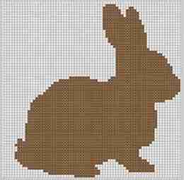 Chocolate Bunny Cross Stitch Pattern