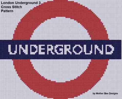 London Underground 3 Cross Stitch Pattern