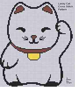 Lucky Cat Cross Stitch Pattern