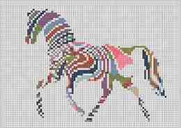 Rainbow Horse Cross Stitch Pattern