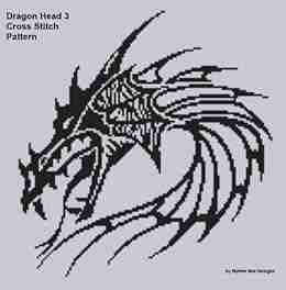 Dragon Head 3 Cross Stitch Pattern