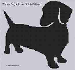 Weiner Dog 4 Cross Stitch Pattern