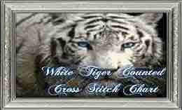 White Tiger Counted Cross Stitch Chart